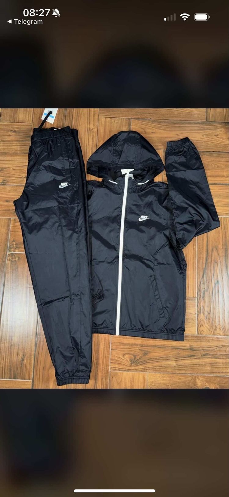 Nike Black Tracksuit With Hooded Jacket And Pants