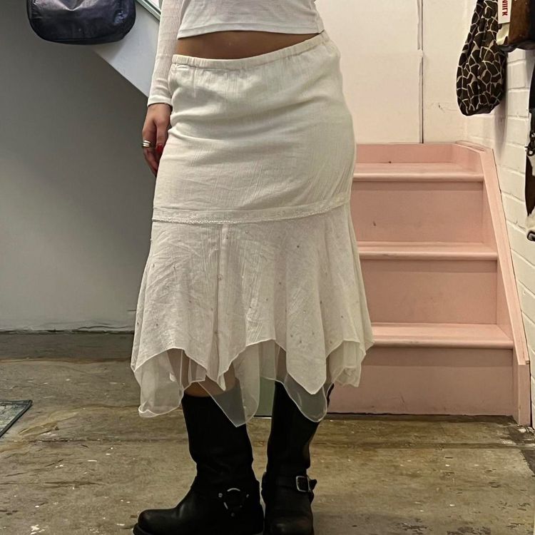 Other White Layered Midi Skirt product image