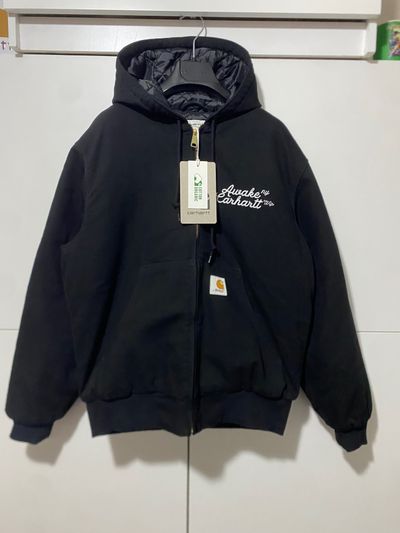 Carhartt Wip x Awake NY OG Active Jacket, size M, black with various embroidery, new with tag.