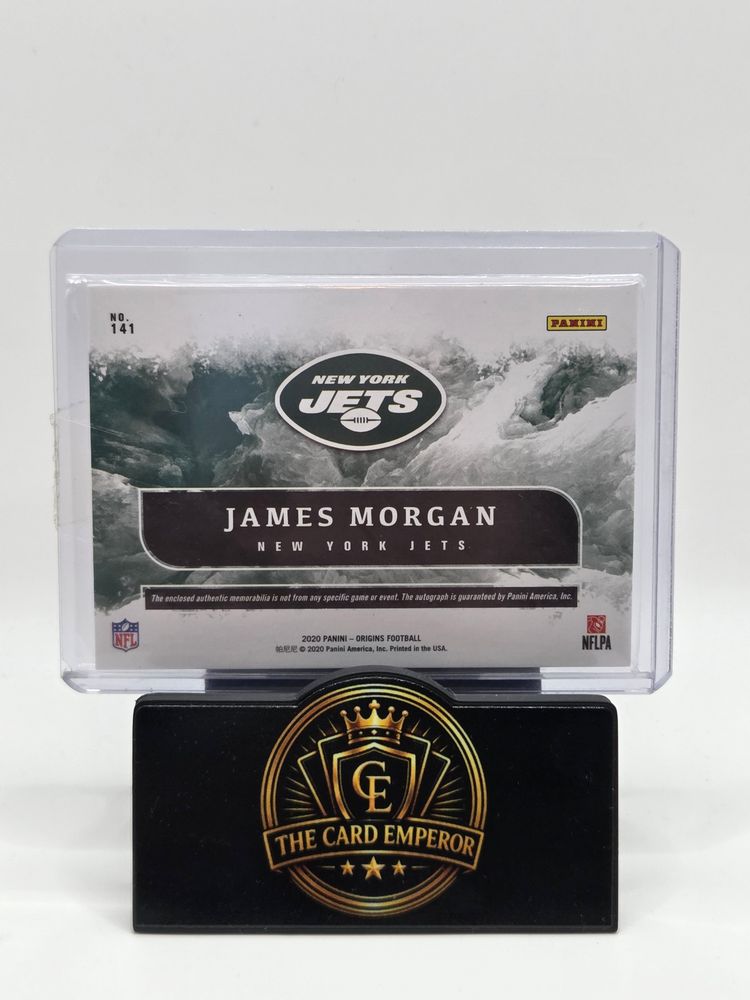 James Morgan (New York Jets) Autographed/Patch Card Origins Football 2020 imagen 2