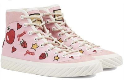 Gucci Pink High-Top Sneakers