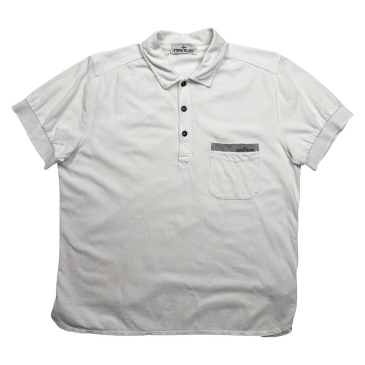 S/S 15 Stone Island Chest Pocket Polo Shirt - White