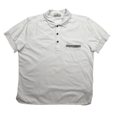 S/S 15 Stone Island Chest Pocket Polo Shirt - White