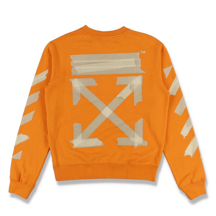 Off-White Orange Tape Arrows Logo Sweatshirt image 1