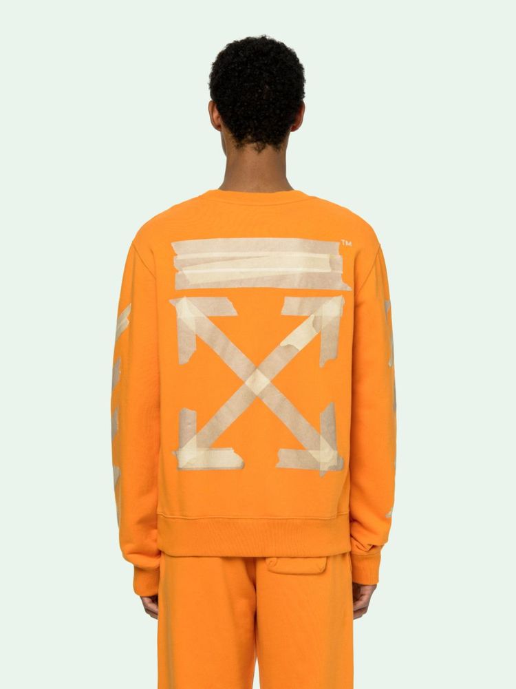 Off-White Orange Tape Arrows Logo Sweatshirt image 3