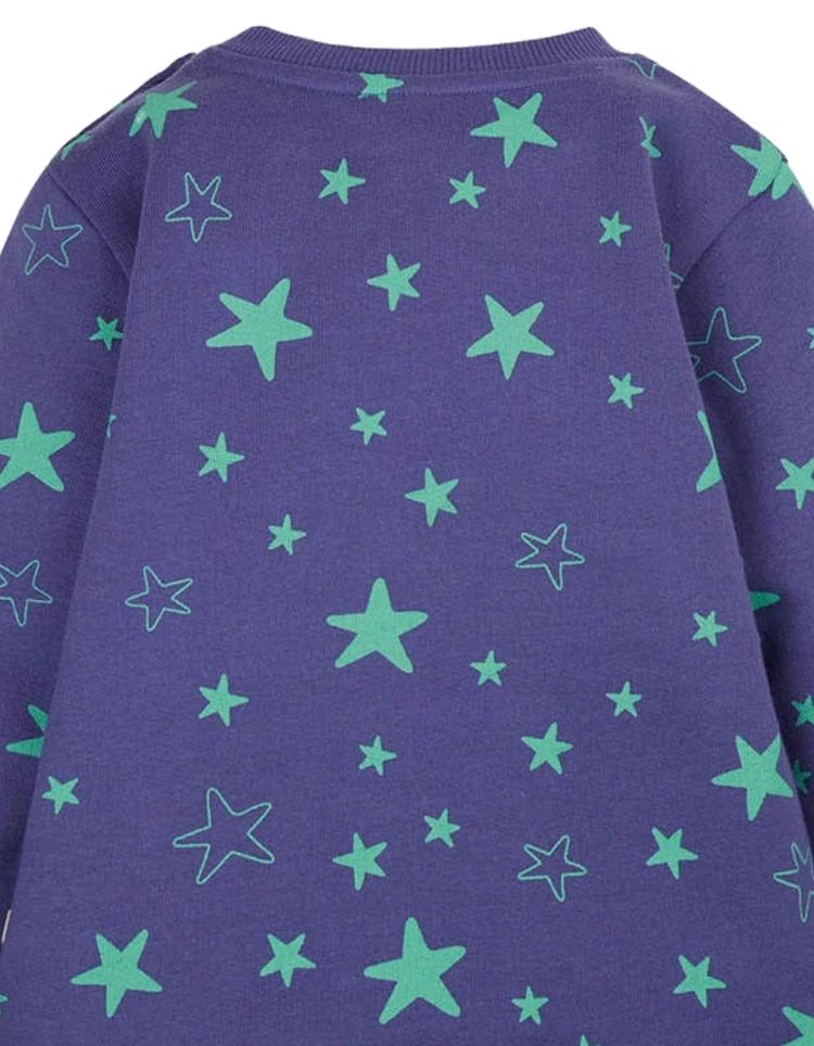 Frugi Kids Cosmic Unicorn Sammy Sweatshirt in Purple imagen 6