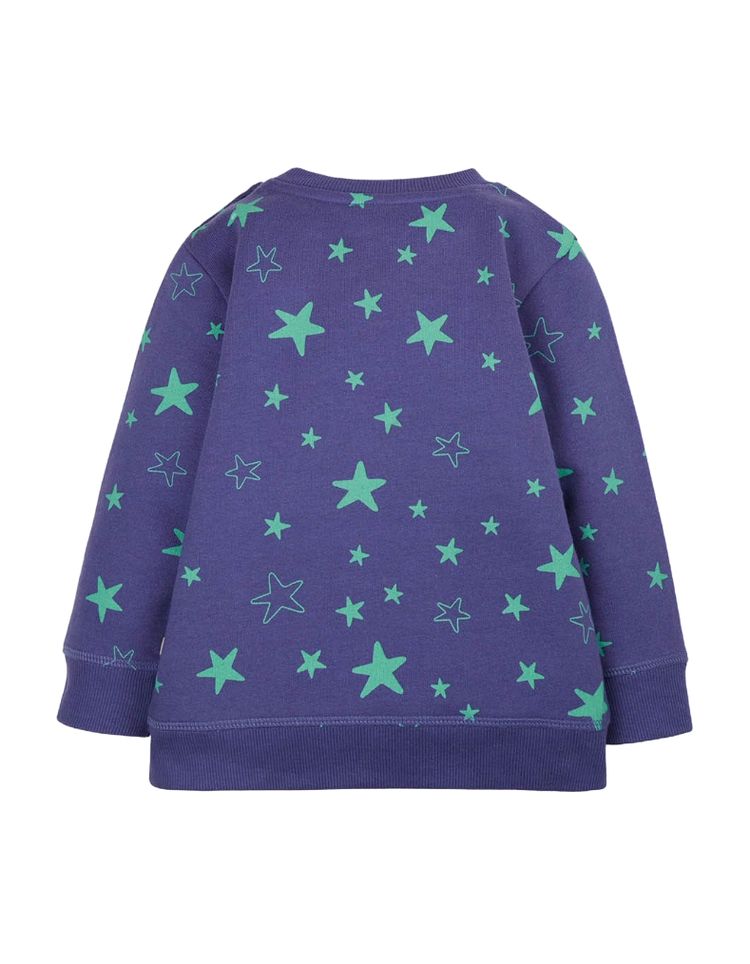 Frugi Kids Cosmic Unicorn Sammy Sweatshirt in Purple imagen 3