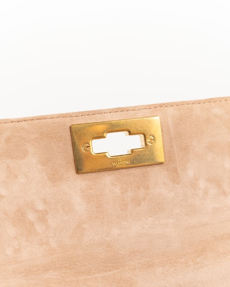 Valentino Garavani Borsa Roman Stud Crystal Oro — Pre-owned Autentica imagen 14