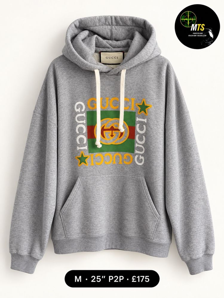 2522 Gucci Grey Hoodie 25” p2p obraz 1