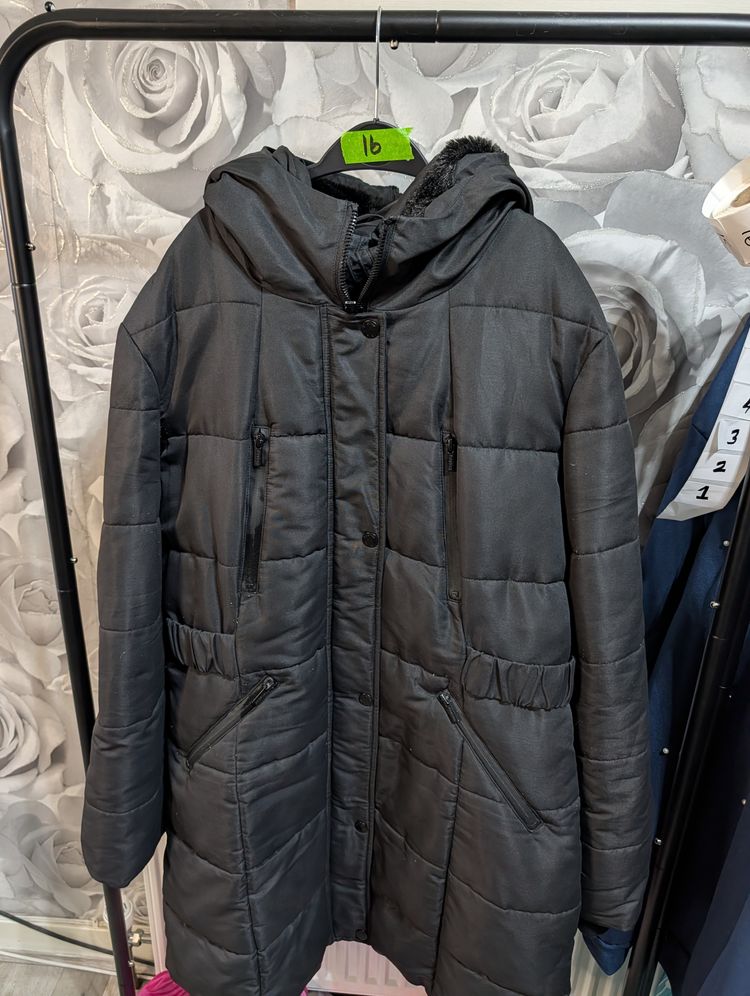 Firetrap Black Padded Hooded Coat