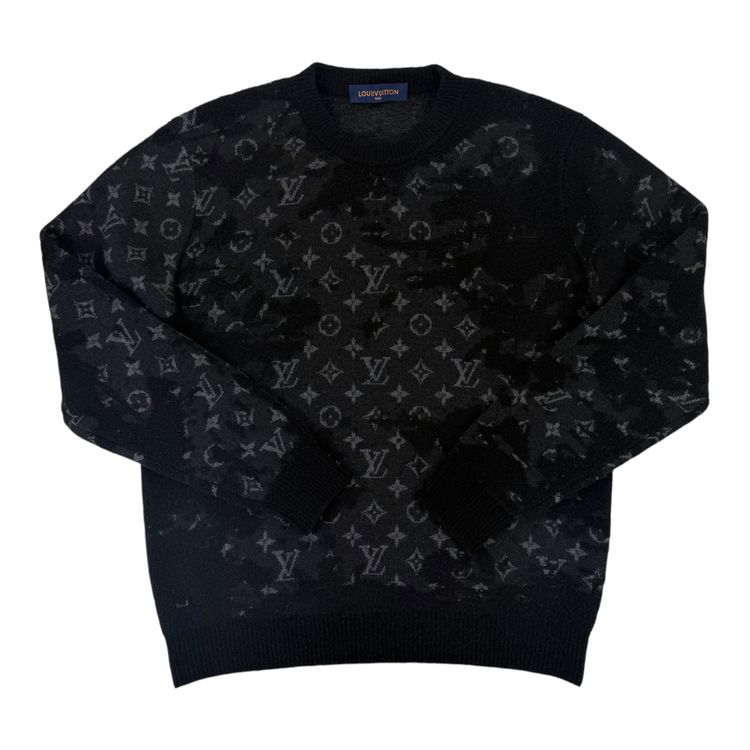 Louis Vuitton Men’s Distressed Monogram Crewneck Jumper - Medium
