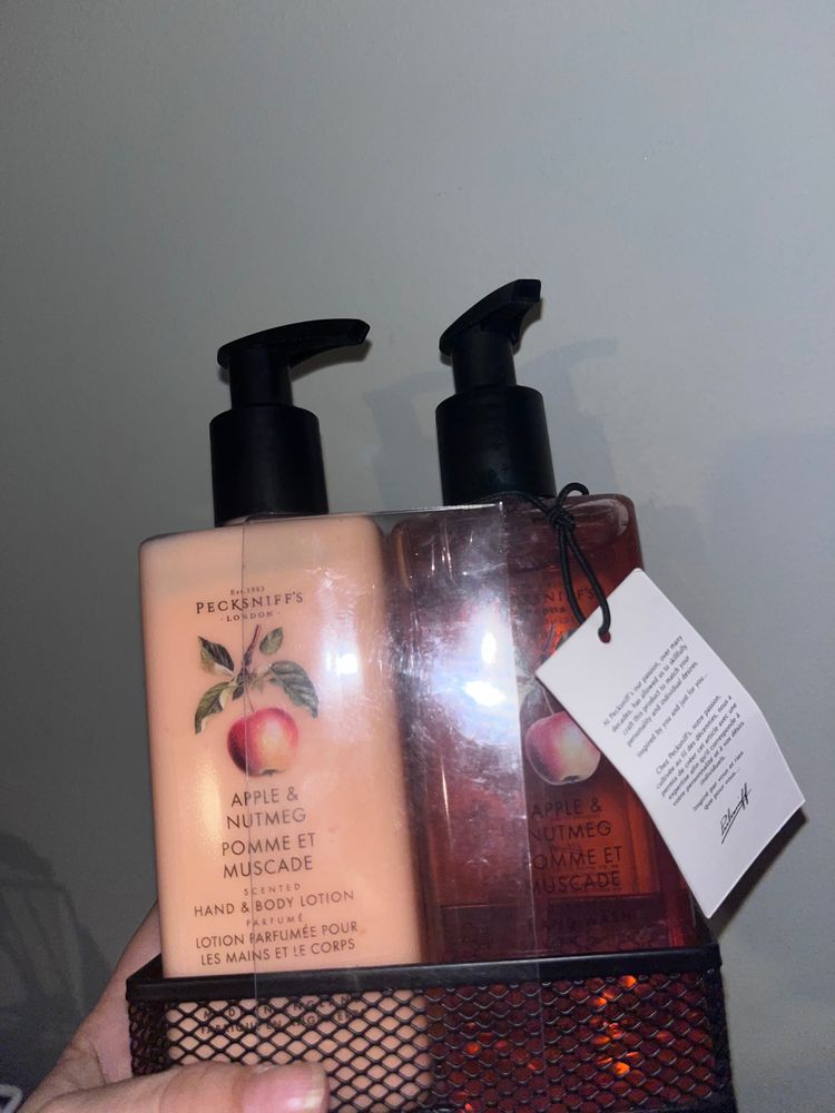 Pecksniffs Apple & Nutmeg Hand & Body Lotion And Wash Set