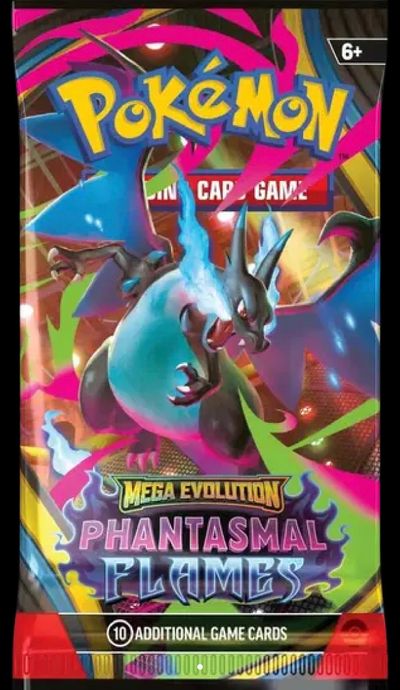 Pokémon Mega Evolution Phantasmal Flames Card Game Booster Pack Rip&Ship
