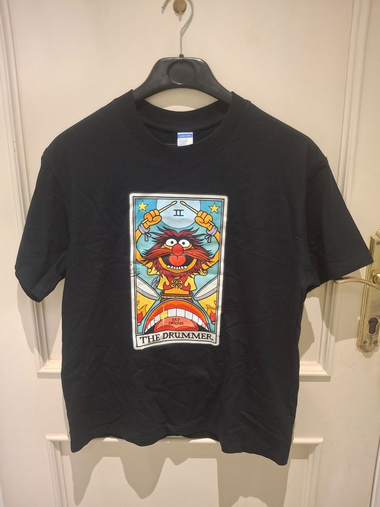 Other Black Graphic T-Shirt With The Drummer Print product image