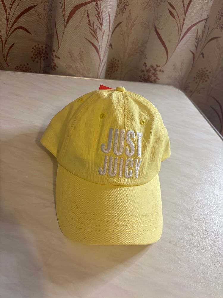 Yellow Baseball Cap With Just Juicy Embroidery