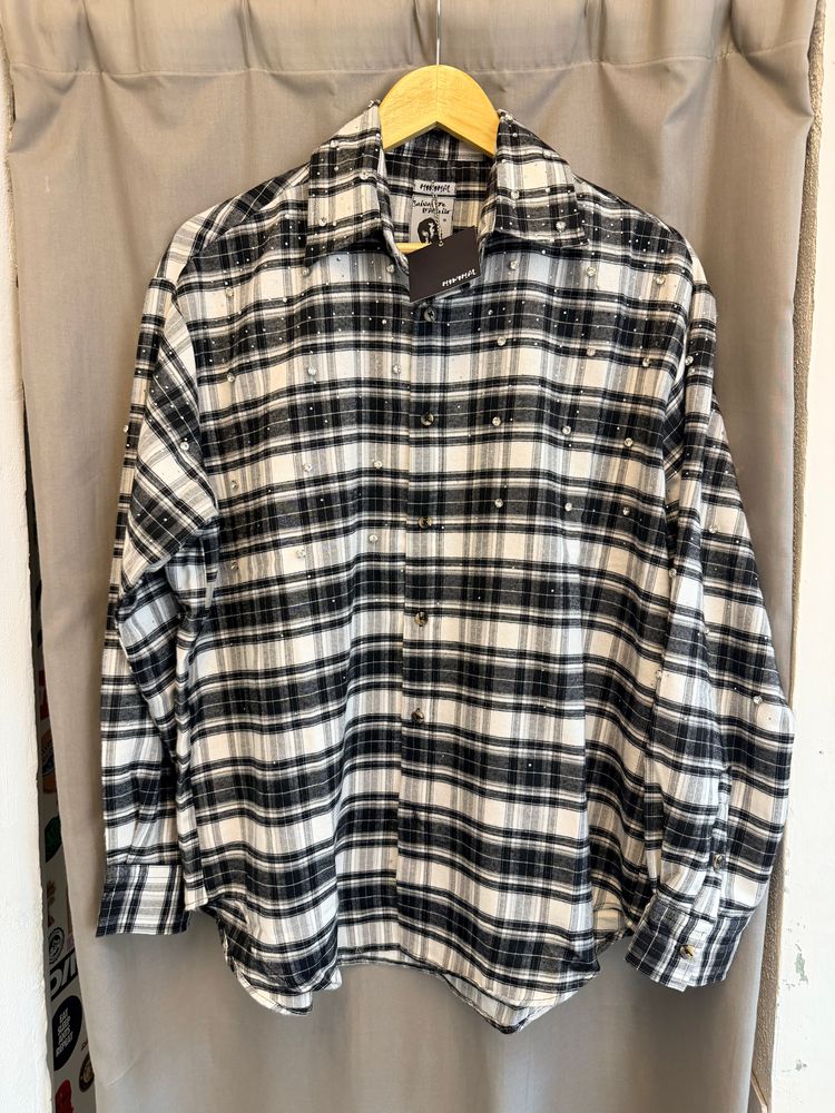 Black And White Plaid Shirt