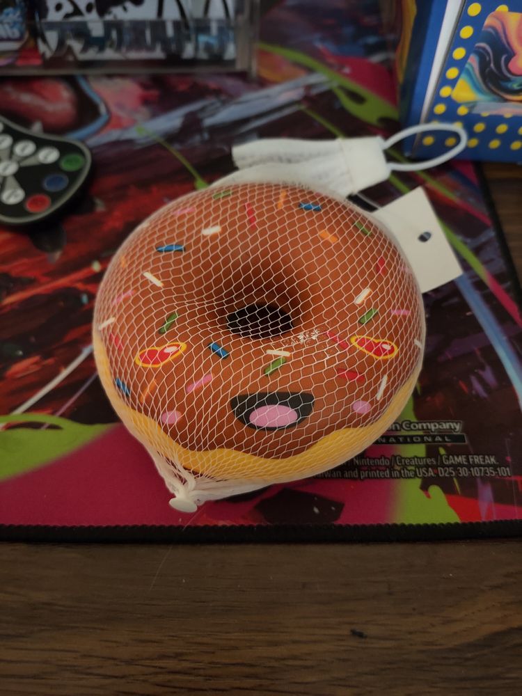 Brown Donut Squishy Toy With Colorful Sprinkles