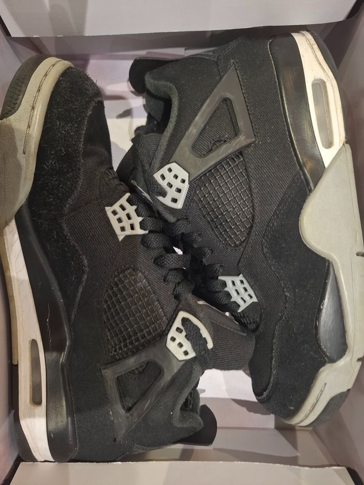 Nike Jordan Jordan 4 black canvas uk 8 (worn with box) product image