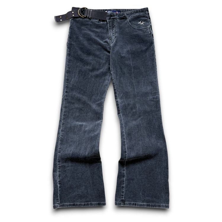 Animal 2000's corduroy stretch fit flare jeans with asymmetrical belt (L) wms