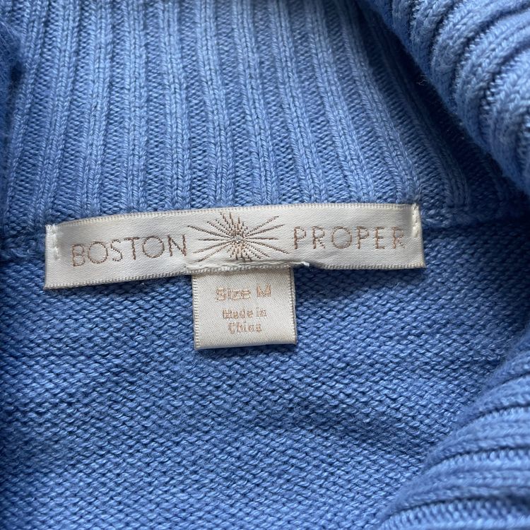 90’s Cosy Blue knit Full  Zip-Up Sweater image 4