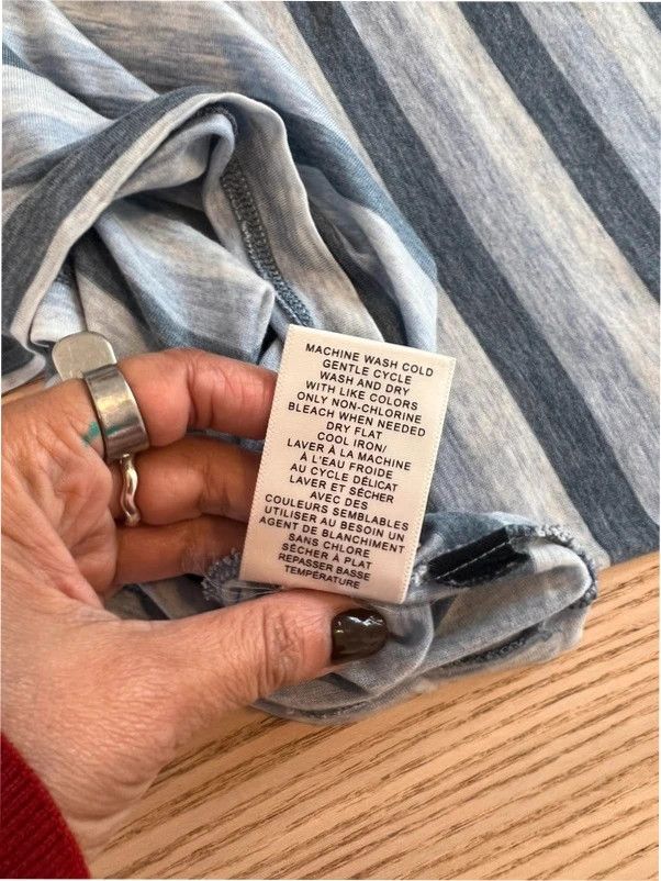 Banana Republic Striped Lyocell 3/4 Sleeve Top 10
