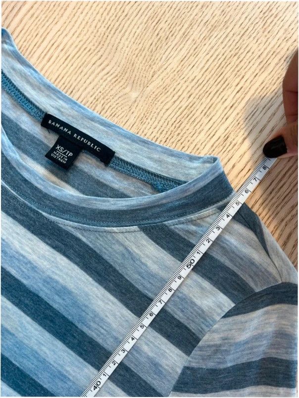 Banana Republic Striped Lyocell 3/4 Sleeve Top 5