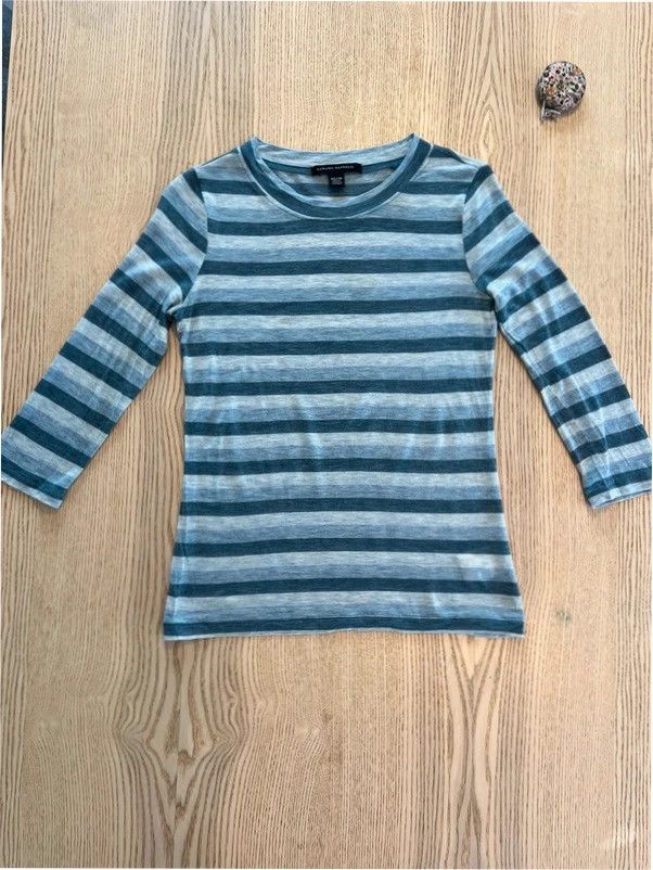 Banana Republic Striped Lyocell 3/4 Sleeve Top 3