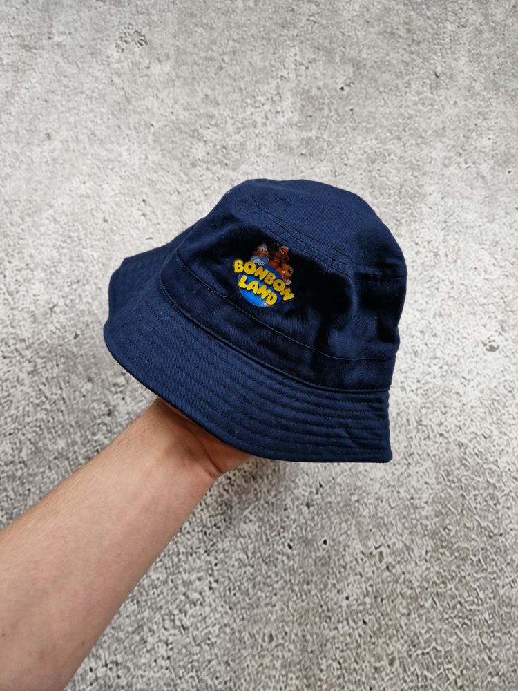 Navy Bucket Hat With Bonbon Land Logo