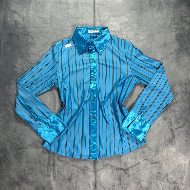 Other blue striped satin shirt product image