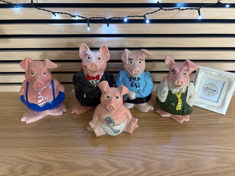 Vintage Wade NatWest Piggy Bank Family – Complete Set of 5 image 9