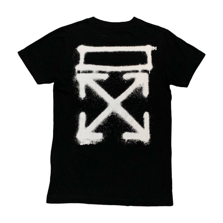 Off White Small Graffiti Arrows Black Tee Vigil Abloh