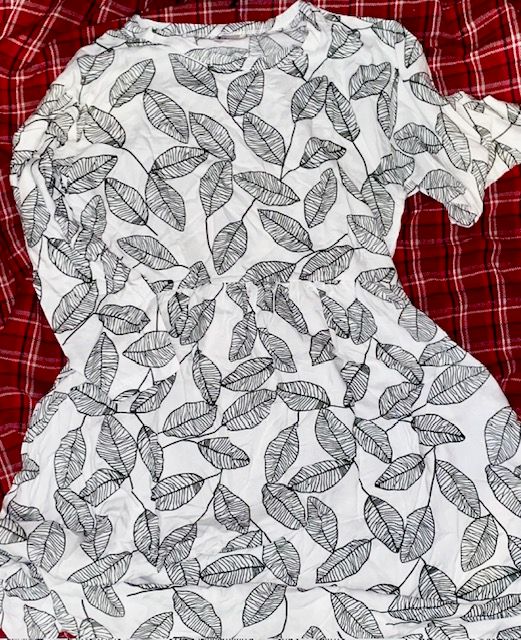 Other Anisoptera White Dress With Black Leaf Pattern product image
