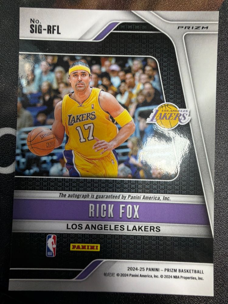 Single Rick Fox Panini autograph  obraz 2