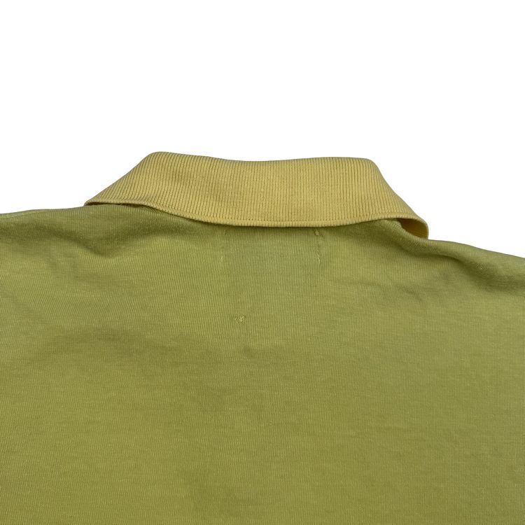 Stone Island 80's Spellout Vintage Yellow Cotton Blend Tennis Shirt - Medium image 5