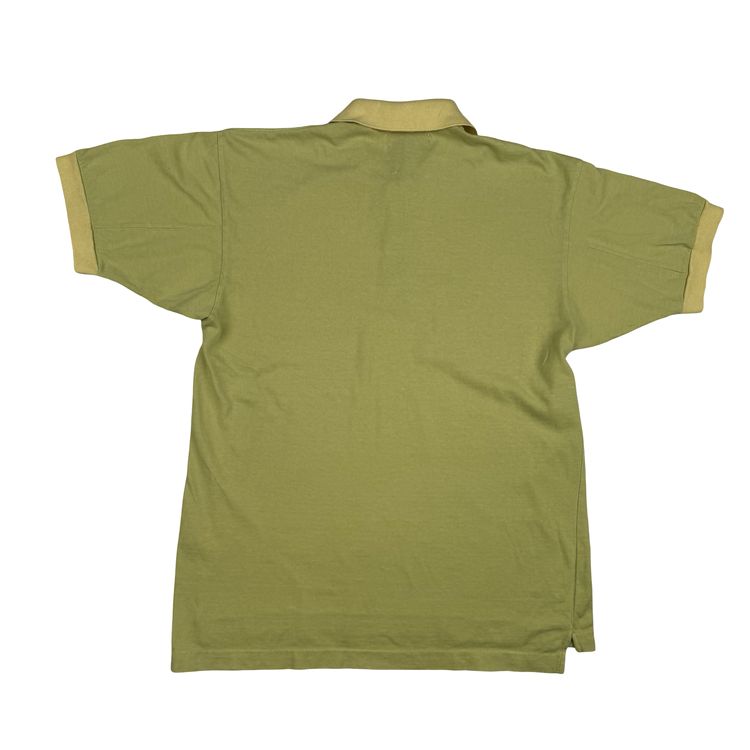 Stone Island 80's Spellout Vintage Yellow Cotton Blend Tennis Shirt - Medium image 7
