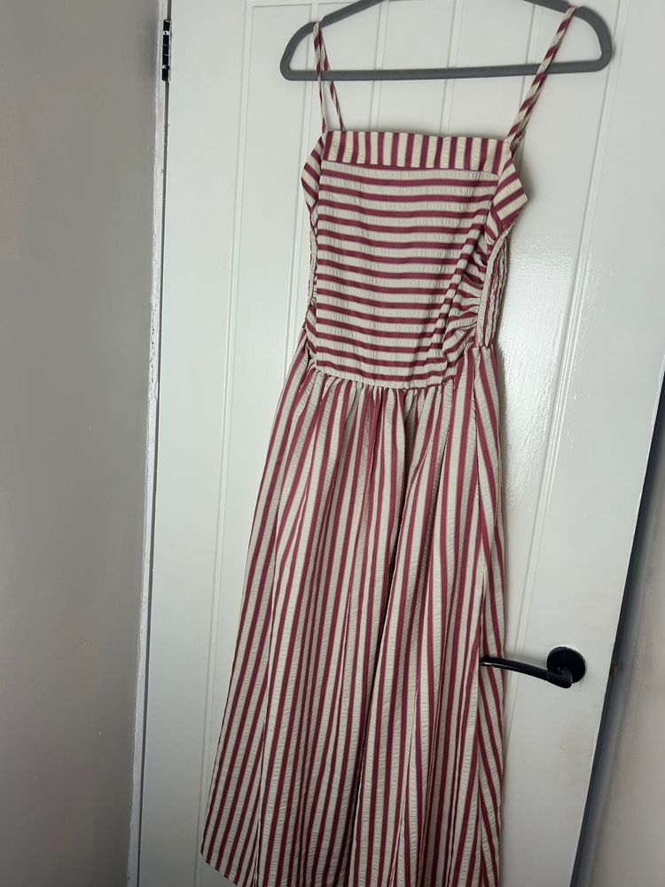 striped midi dress