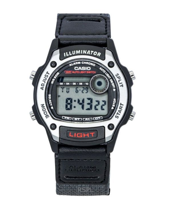 Casio Standard Digital Leather And Cloth Strap Quartz W-220HF-8AV Unisex Watch