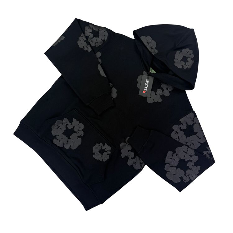 Denim Tears Men’s All Black Pullover Hoodie 5