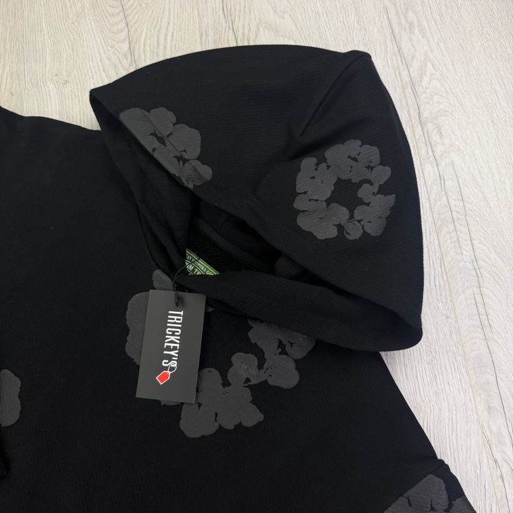 Denim Tears Men’s All Black Pullover Hoodie 3