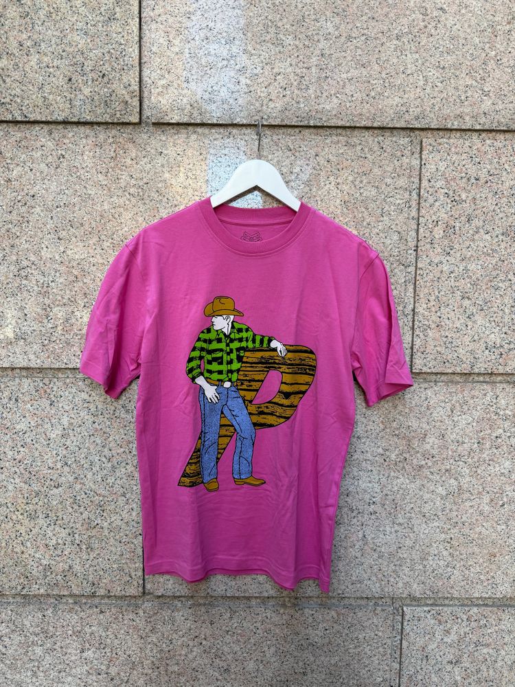 PALACE Pink Graphic T-Shirt S