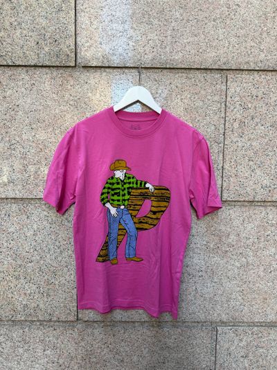 PALACE Pink Graphic T-Shirt S