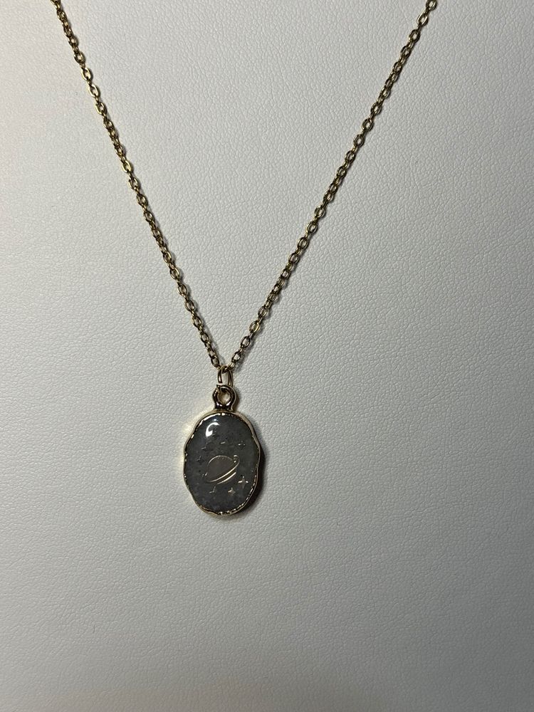 Labradorite pendant with planet 