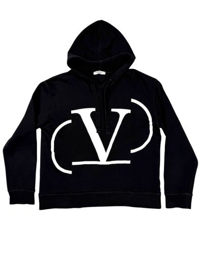 Valentino Garavani V Logo Hoodie - Black (564146083)