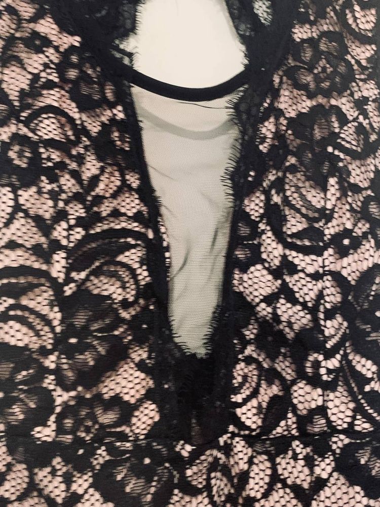 Black Lace Sleeveless Dress 8