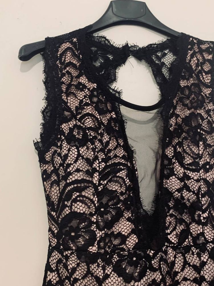 Black Lace Sleeveless Dress 5