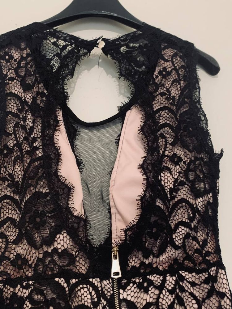 Black Lace Sleeveless Dress 4