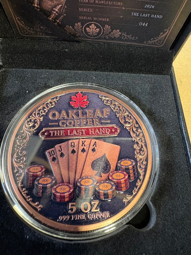 Oakleaf Copper The Last Hand 5 Oz Copper Coin 3