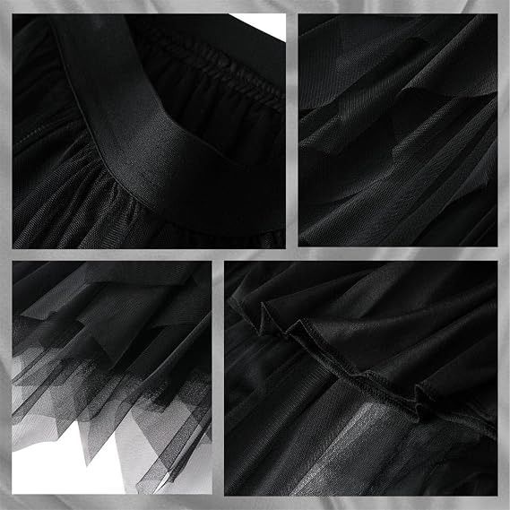 Black Layered Tulle Skirt image 5