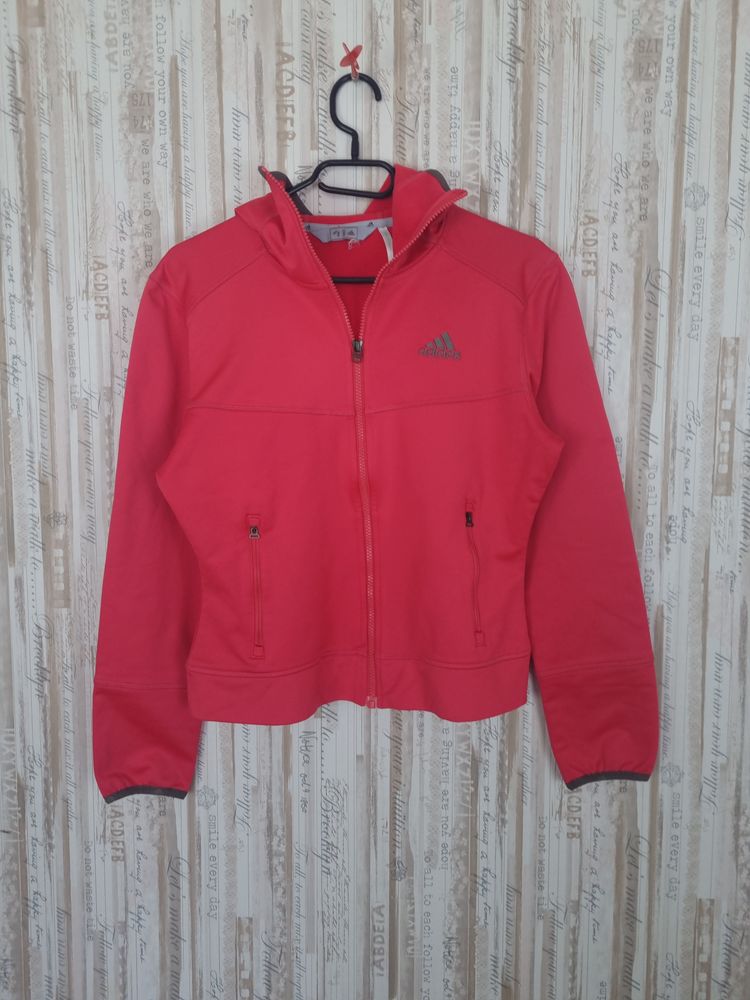 Adidas Red Zip-Up Jacket