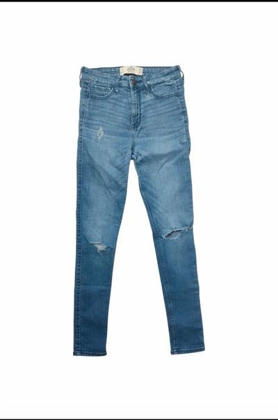 Blue Distressed Skinny Jeans